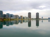 Condos reflected in Humber bat