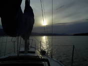 Dusk sailing in the San Jaun.