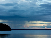 Rain over Oromocto Lake