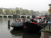 Drawbridge and barges
