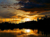 Coal Harbor before the sun sets