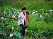 Amongst the Lotus Mother and Child Cambodia