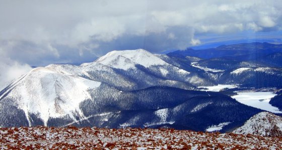 Rocky mountain view from pikes peak