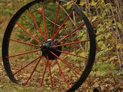 rustic red wheel