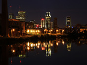 Montreal at Night from the Lachine Canal