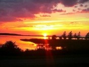 Sunset over the horizon 