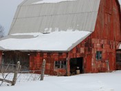 Red Barn in Winter