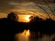 Sunset on the Mississippi River